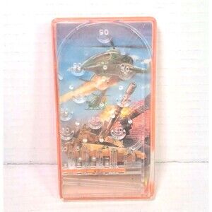 1976 Vtg Bluebox Military Helicopter Handheld Pinball Game 1970s Retro Toy 5"x3"